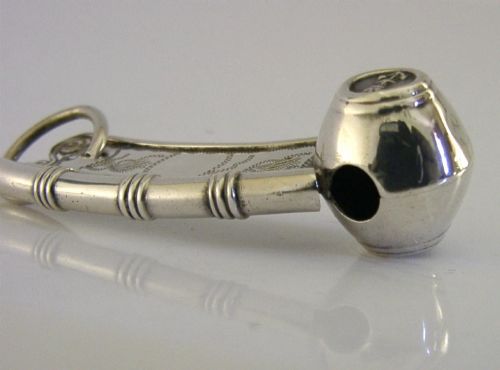 RARE VICTORIAN MILITARY STERLING SILVER BOATSWAIN'S WHISTLE 1887 NAVY ANTIQUE - ADDITIONAL PHOTO 8