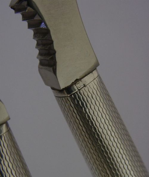 SUPERB STERLING SILVER HANDLED BAR CHAMPAGNE BOTTLE OPENING GRIPS C1960 - ADDITIONAL PHOTO 7