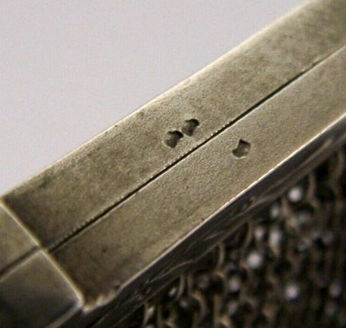 SUPER HEAVY 158G RARE FRENCH SOLID SILVER CHAIN LINK PURSE HANDBAG C1900 ANTIQUE - ADDITIONAL PHOTO 8