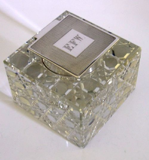 MILITARY STERLING SILVER ROYAL NAVY INKWELL MERSEY DIVISION 1935 LIVERPOOL - ADDITIONAL PHOTO 2