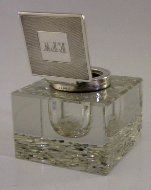 MILITARY STERLING SILVER ROYAL NAVY INKWELL MERSEY DIVISION 1935 LIVERPOOL - ADDITIONAL PHOTO 3