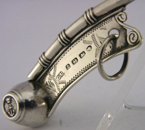 RARE VICTORIAN MILITARY STERLING SILVER BOATSWAIN'S WHISTLE 1874 NAVY ANTIQUE - ADDITIONAL PHOTO 1