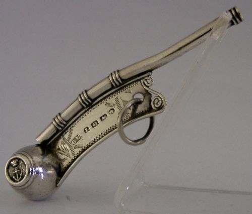 RARE VICTORIAN MILITARY STERLING SILVER BOATSWAIN'S WHISTLE 1874 NAVY ANTIQUE - ADDITIONAL PHOTO 4