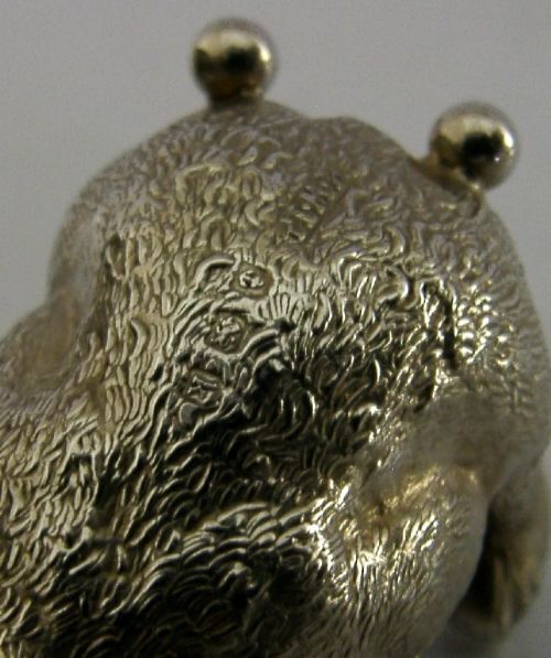 NOVELTY STERLING SILVER TEDDY BEAR CUTLERY RESTS 1910 ANIMALS ENGLISH ANTIQUES View XI