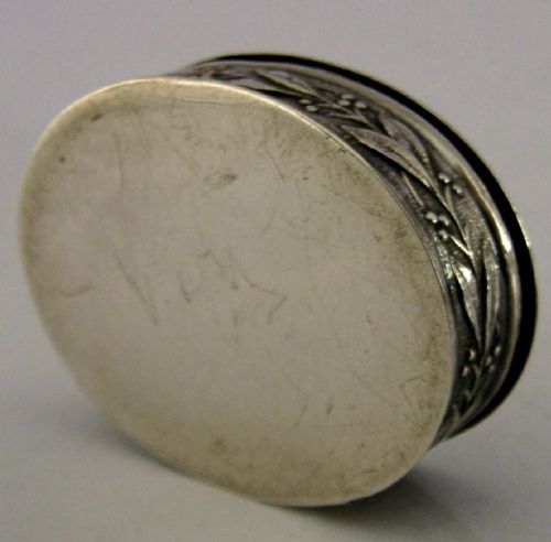 BEAUTIFUL FRENCH SOLID SILVER PILL BOX 1920 ANTIQUE - ADDITIONAL PHOTO 4