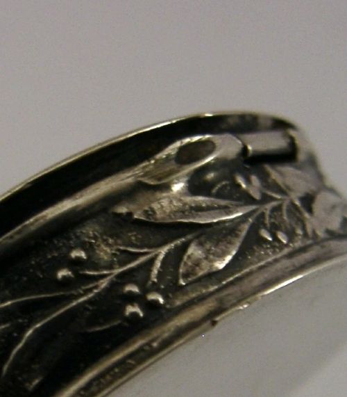 BEAUTIFUL FRENCH SOLID SILVER PILL BOX 1920 ANTIQUE - ADDITIONAL PHOTO 5
