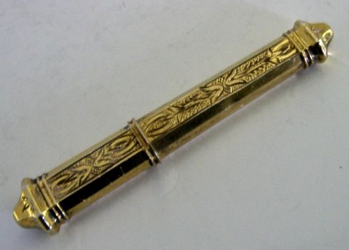 FRENCH SOLID SILVER GILT NEEDLE CASE C1890 NEEDLEWORK SEWING ANTIQUE - ADDITIONAL PHOTO 7