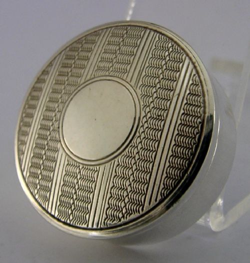 pretty english solid sterling silver box 1922 art deco - CATEGORY: ANTIQUE SILVER - DATED 1920