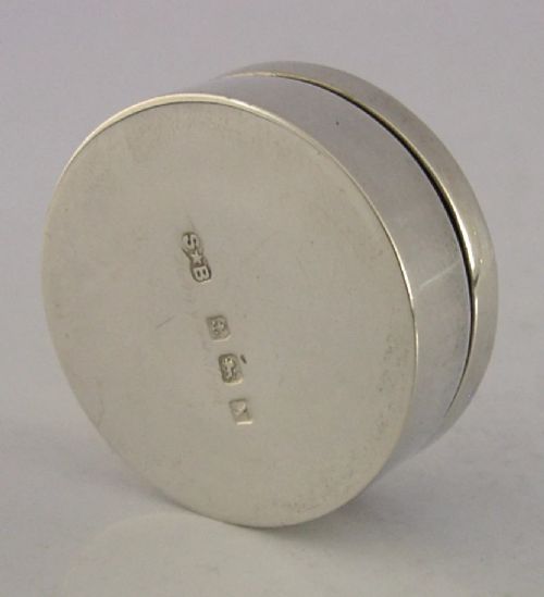 PRETTY ENGLISH SOLID STERLING SILVER BOX 1922 ART DECO - ADDITIONAL PHOTO 5