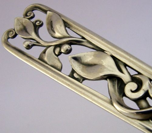 HEAVY 90G ART DECO DANISH SOLID SILVER DOUBLE LIPPED SAUCE LADLE 1947 DENMARK - ADDITIONAL PHOTO 3