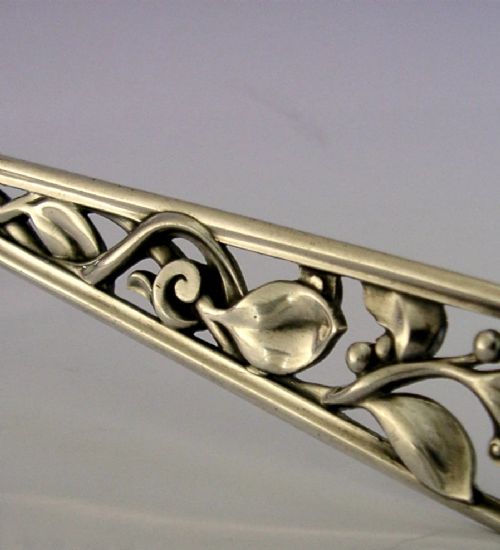 HEAVY 90G ART DECO DANISH SOLID SILVER DOUBLE LIPPED SAUCE LADLE 1947 DENMARK - ADDITIONAL PHOTO 5