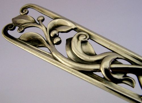 HEAVY 90G ART DECO DANISH SOLID SILVER DOUBLE LIPPED SAUCE LADLE 1947 DENMARK - ADDITIONAL PHOTO 6