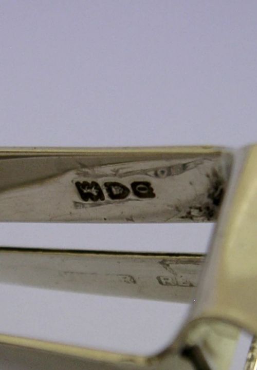 UNUSUAL LONG 50G SQUEEZE ACTION STERLING SILVER ICE TONGS 1909 ANTIQUE BARWARE - ADDITIONAL PHOTO 6