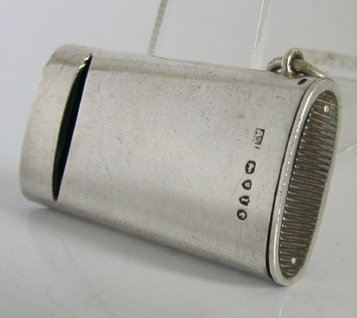 RARE LARGE VICTORIAN STERLING SILVER COMBINATION WHISTLE VESTA CASE 1884 ANTIQUE - ADDITIONAL PHOTO 4