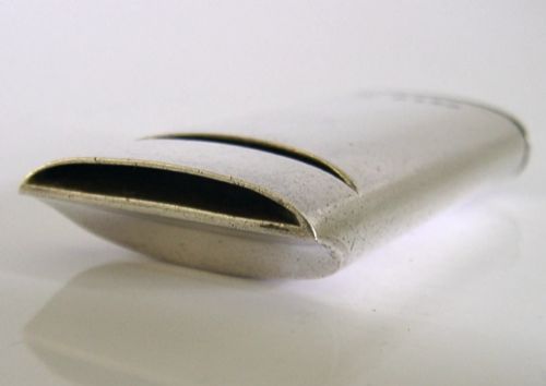 RARE LARGE VICTORIAN STERLING SILVER COMBINATION WHISTLE VESTA CASE 1884 ANTIQUE - ADDITIONAL PHOTO 5