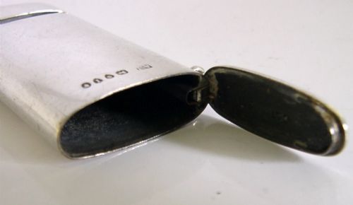 RARE LARGE VICTORIAN STERLING SILVER COMBINATION WHISTLE VESTA CASE 1884 ANTIQUE - ADDITIONAL PHOTO 7