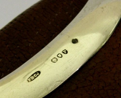 VICTORIAN 1890 LEATHER STERLING SILVER CIGAR CASE ANTIQUE - ADDITIONAL PHOTO 5