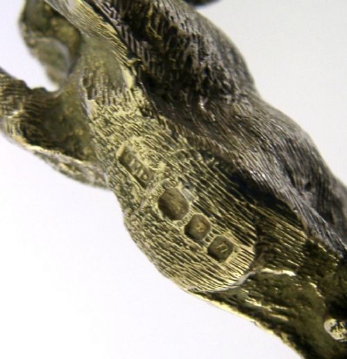 HEAVY 104G ENGLISH STERLING SILVER RUNNING FOX FIGURE 1968 ANIMAL HUNTING - ADDITIONAL PHOTO 10