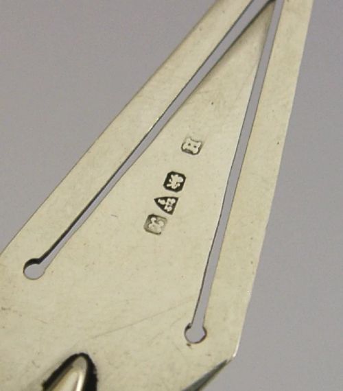CHARLES HORNER RARE ENGLISH SOLID STERLING SILVER TROWEL BOOKMARK 1923 ANTIQUE - ADDITIONAL PHOTO 5