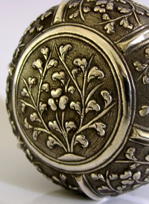INDO CHINESE EXPORT SOLID SILVER BOX C1900 88G STUNNING ANTIQUE - ADDITIONAL PHOTO 7