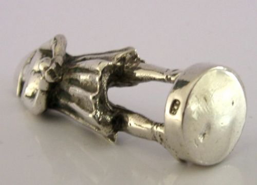 HEAVY 52G ANTIQUE SOLID SILVER TAMPER WAX SEAL NAPOLEON C1900 - ADDITIONAL PHOTO 5