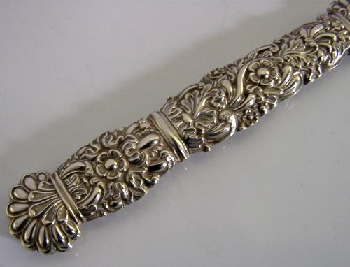 RARE C1820 LARGE FRENCH SOLID SILVER NEEDLE CASE NEEDLEWORK SEWING ANTIQUE - ADDITIONAL PHOTO 4