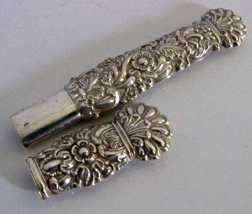RARE C1820 LARGE FRENCH SOLID SILVER NEEDLE CASE NEEDLEWORK SEWING ANTIQUE - ADDITIONAL PHOTO 5