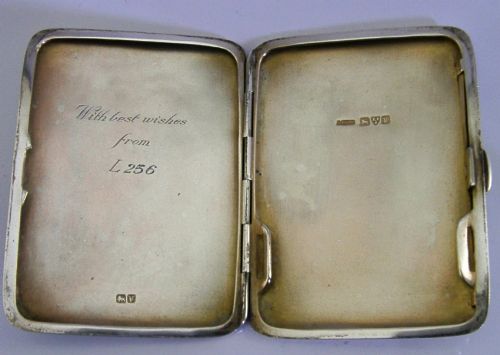 RARE STERLING SILVER ENAMEL MUSICAL CHERUBS IN EGG CIGARETTE CASE 1921 ANTIQUE - ADDITIONAL PHOTO 5