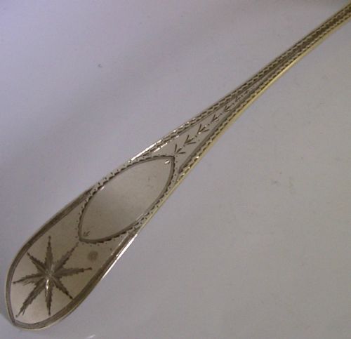VERY RARE IRISH STERLING SILVER CELTIC POINT STRAINER BASTING SPOON 1806 120G - ADDITIONAL PHOTO 4