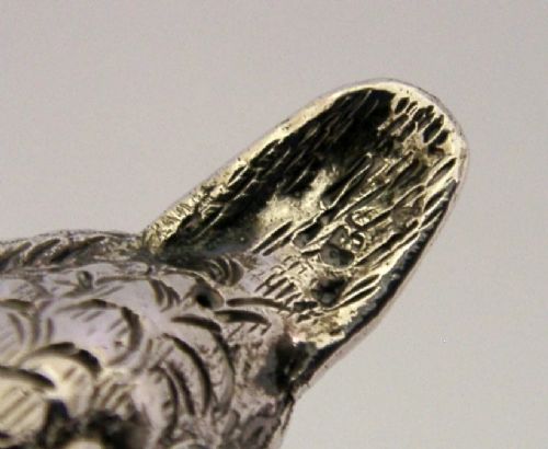GOOD SIZE 375 INCH 830 SILVER WOODCOCK BIRD FIGURE C1940 HUNTING SHOOTING 68G - ADDITIONAL PHOTO 9