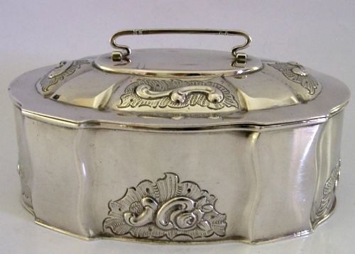 LARGE 262G DANISH SOLID STERLING SILVER DRESSING TABLE JEWELLERY BOX C1950 - ADDITIONAL PHOTO 1