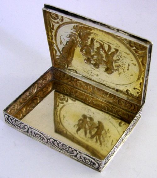HEAVY 92G SUPERB GERMAN HANAU SOLID SILVER CHERUBS BOX C1920 ANTIQUE - ADDITIONAL PHOTO 6