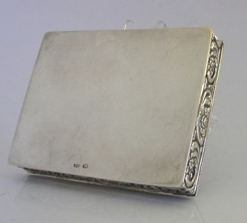 HEAVY 92G SUPERB GERMAN HANAU SOLID SILVER CHERUBS BOX C1920 ANTIQUE - ADDITIONAL PHOTO 9