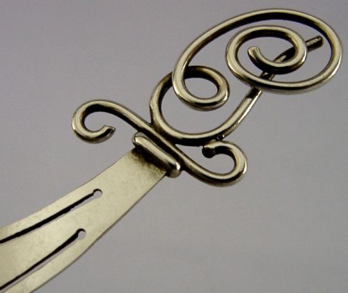 CHARLES HORNER ENGLISH STERLING SILVER BOOKMARK PAGE MARKER CHESTER 1904 - ADDITIONAL PHOTO 1