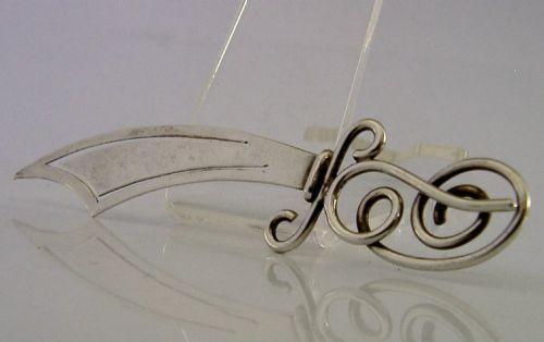 CHARLES HORNER ENGLISH STERLING SILVER BOOKMARK PAGE MARKER CHESTER 1904 - ADDITIONAL PHOTO 4