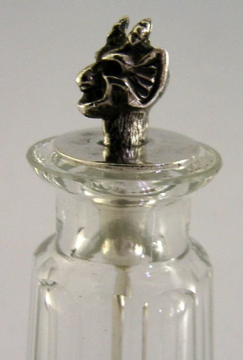 RARE STERLING SILVER DEVIL CAYENNE PEPPER POT SPOON 1906 ANTIQUE - ADDITIONAL PHOTO 1