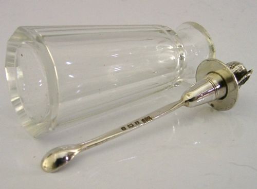 RARE STERLING SILVER DEVIL CAYENNE PEPPER POT SPOON 1906 ANTIQUE - ADDITIONAL PHOTO 3