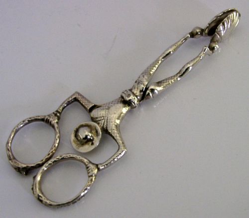 CHESTER STERLING SILVER HARLEQUIN JESTER SUGAR TONGS NIPS CHESTER 1902 - ADDITIONAL PHOTO 4