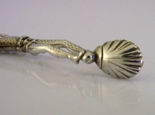 CHESTER STERLING SILVER HARLEQUIN JESTER SUGAR TONGS NIPS CHESTER 1902 - ADDITIONAL PHOTO 5