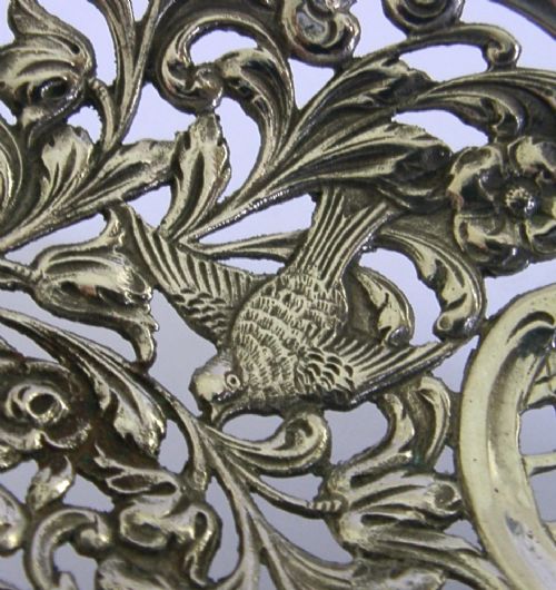 BEAUTIFUL DUTCH SOLID SILVER SERVING BIRD PIERCED STRAINER SPOON 1939 ANTIQUE - ADDITIONAL PHOTO 2