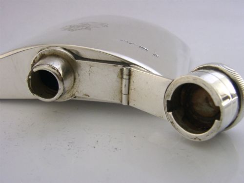 MILITARY EAST SURREY REGIMENT STERLING SILVER HIP FLASK 1896 BOER WAR ERA - ADDITIONAL PHOTO 3