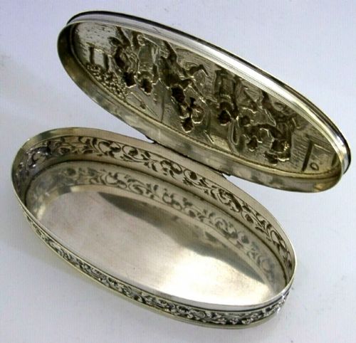 LARGE HEAVY 162G DUTCH SOLID SILVER DESK BOX 1914 ANTIQUE - ADDITIONAL PHOTO 5