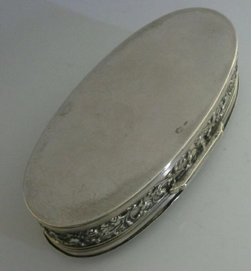 LARGE HEAVY 162G DUTCH SOLID SILVER DESK BOX 1914 ANTIQUE - ADDITIONAL PHOTO 7