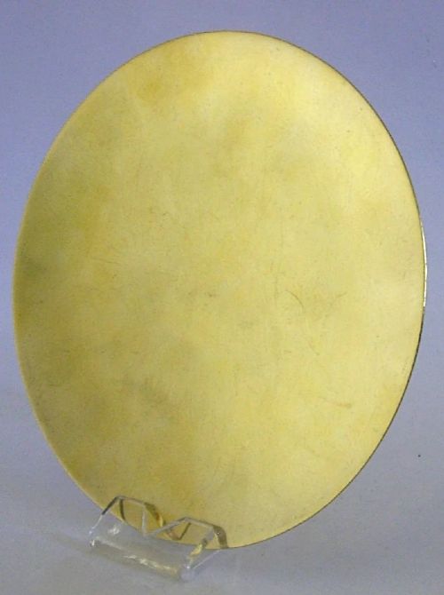 112G 55INCH STUNNING STERLING SILVER GILT PATEN WAFER DISH 1964 RELIGIOUS - ADDITIONAL PHOTO 4