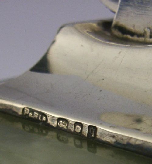 STYLISH STERLING SILVER GREEN ONYX DESK CALENDAR 1931 ART DECO 162G - ADDITIONAL PHOTO 8