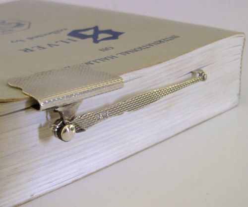 ASPREY SOLID STERLING SILVER MECHANICAL BOOKMARK 1953 - ADDITIONAL PHOTO 1
