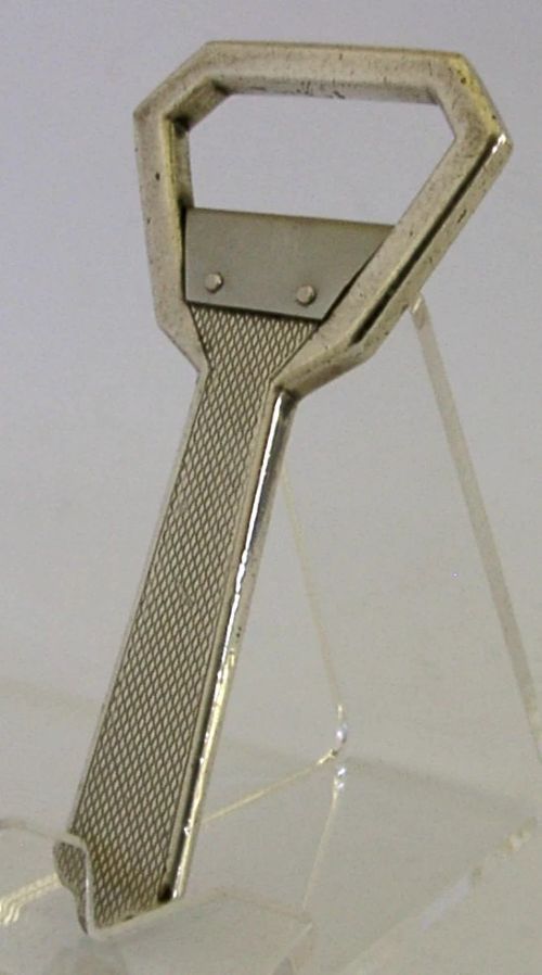 SUPERB STERLING SILVER BOTTLE OPENER ART DECO CHESTER 1939 BARWARE - ADDITIONAL PHOTO 2
