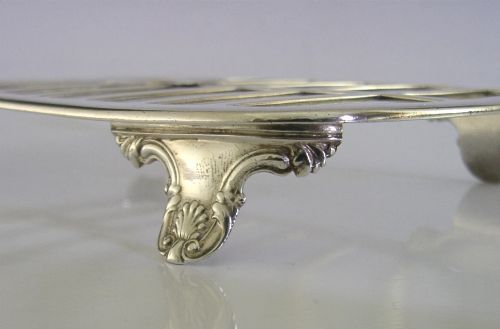 JACKSON FAMILY CREST CHARLES FOX WILLIAM IV STERLING SILVER TEAPOT STAND 1836 - ADDITIONAL PHOTO 3