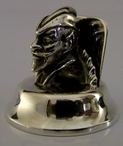 RARE ROBIN HOOD STERLING SILVER MENU HOLDER 1910 ENGLISH ANTIQUE - ADDITIONAL PHOTO 3