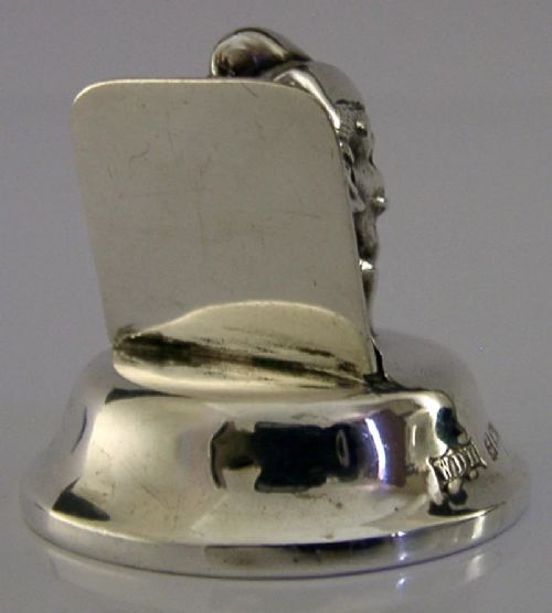 RARE ROBIN HOOD STERLING SILVER MENU HOLDER 1910 ENGLISH ANTIQUE - ADDITIONAL PHOTO 7